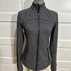 Lululemon Define Jacket Size 10 Black White Coco Pique Flattering Fit $128